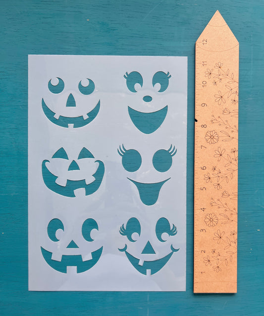 Pumpkin Faces Stencil