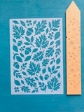 Leaf and Acorn Fall Stencil