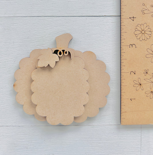 Mini Scalloped Pumpkin Blank
