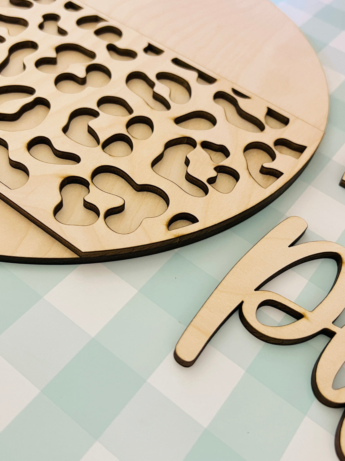 Hello Pumpkin Cheetah Print Door Hanger DIY KIT - 238