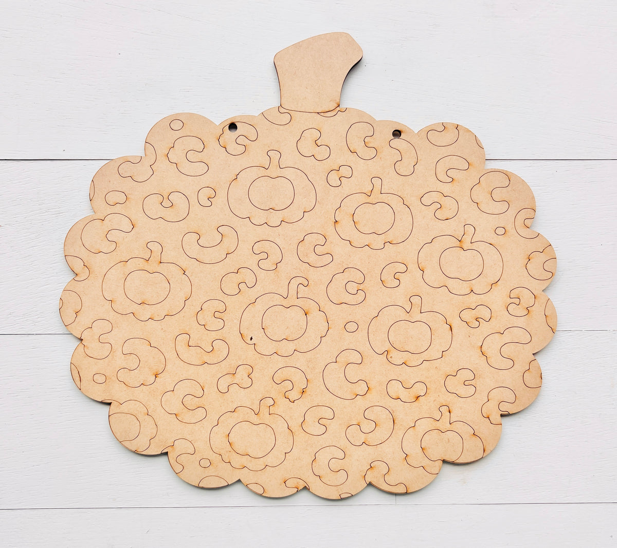 Pumpkin Cheetah Print Door Hanger