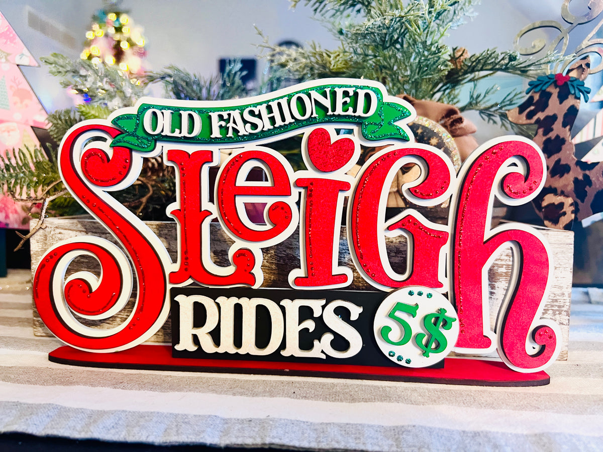 Sleigh Rides Shelf Sitter BLANK