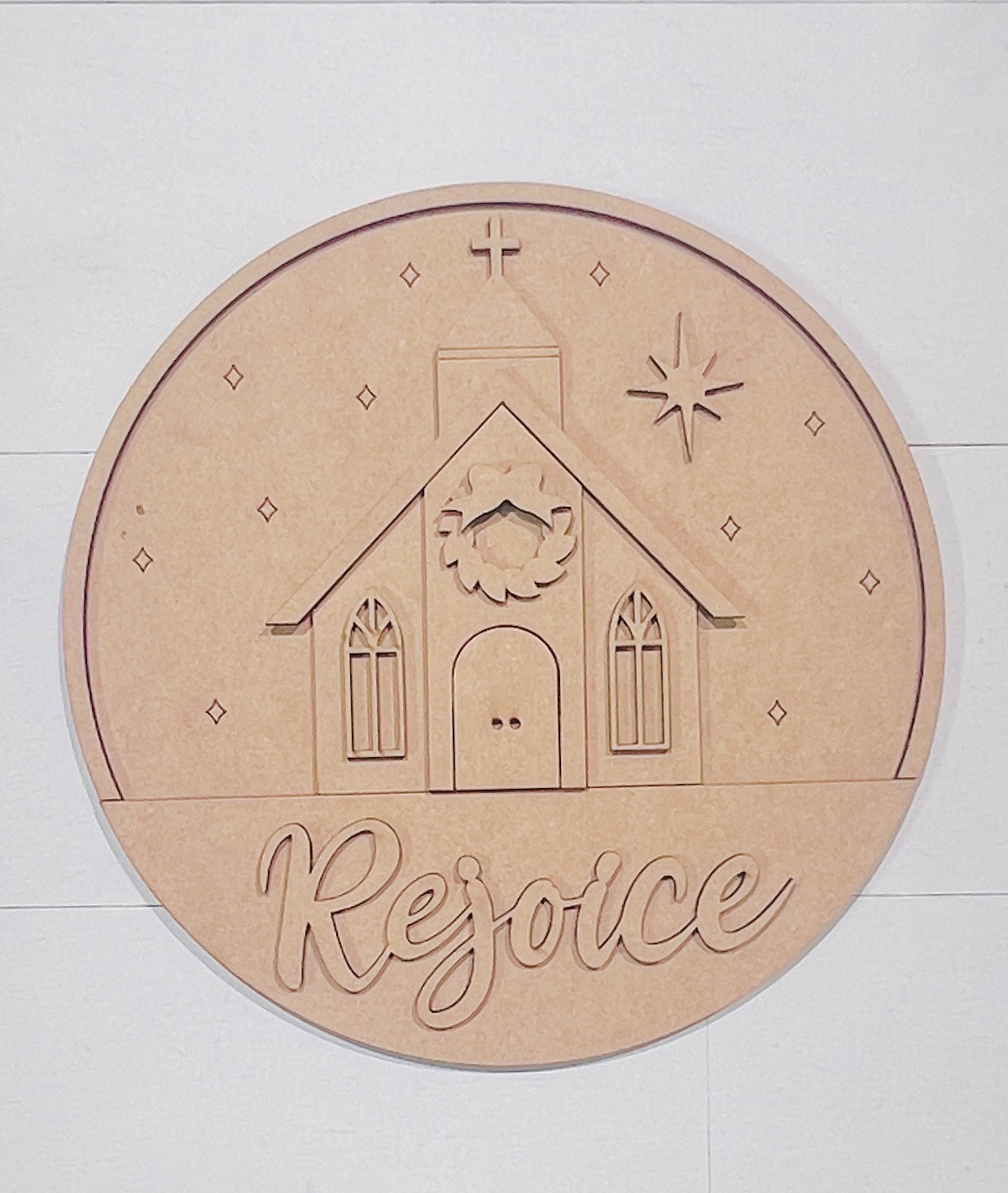 Rejoice Church Round Blank