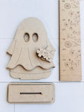 Flower Candy Corn Ghost Shelf Sitter