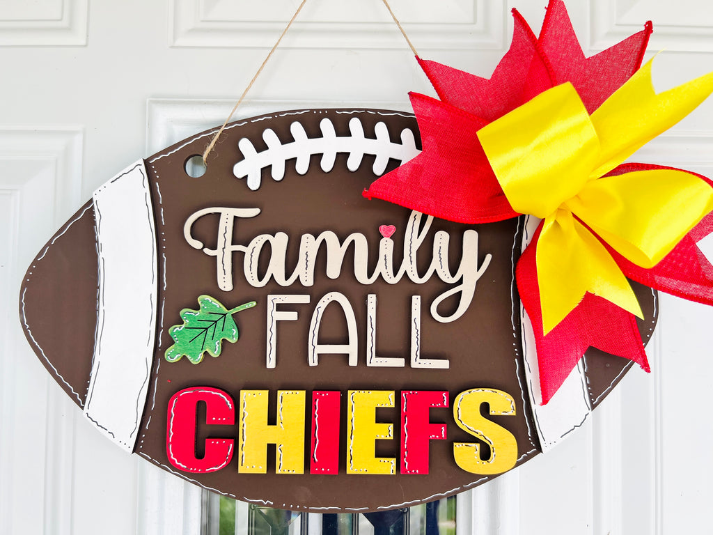 Family Fun Football Door Hanger DIY KIT - 234