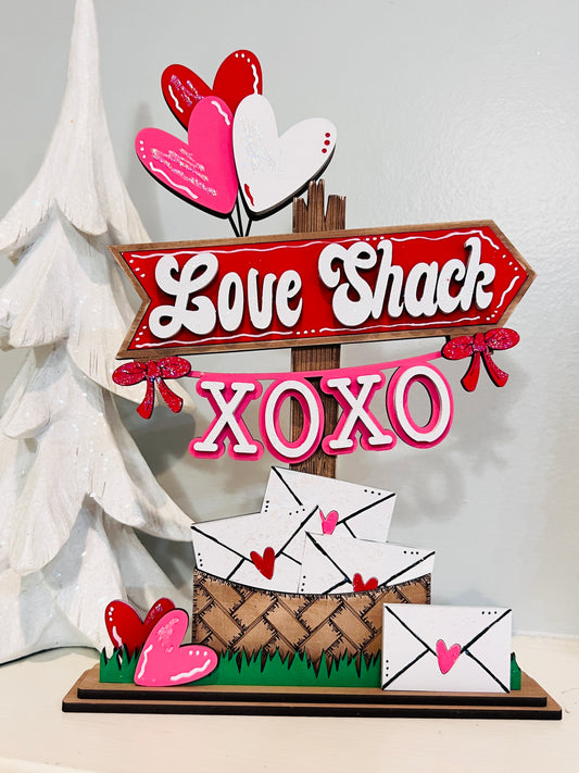 Love Shack Picket Fence Post Insert