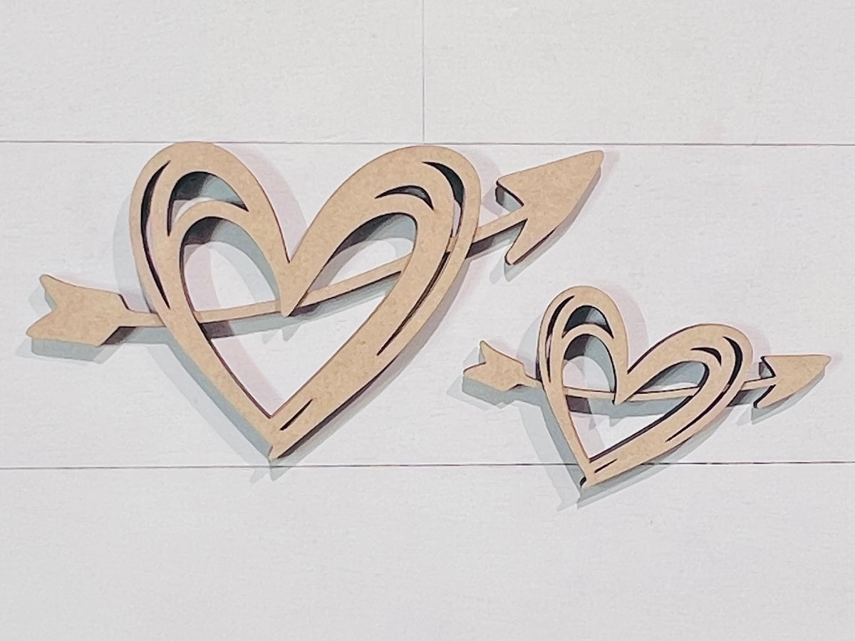 Heart and Arrow Shelf Sitter BLANKS - 605