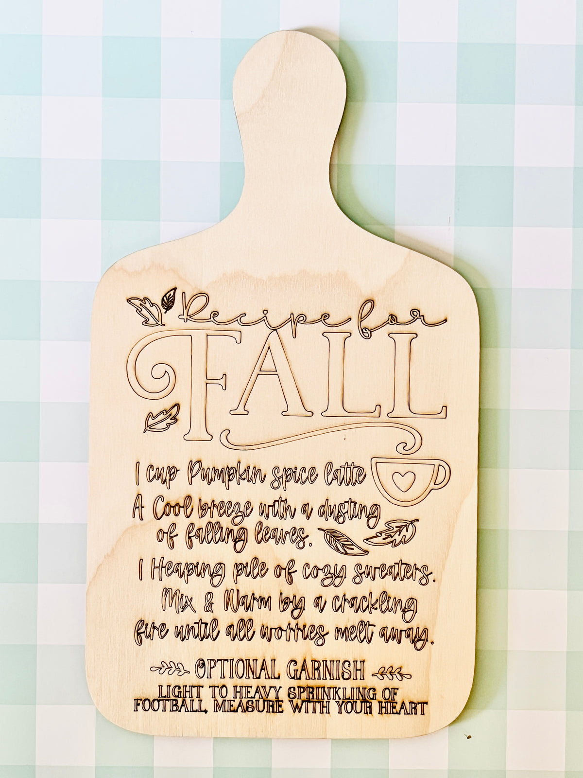 Recipe for Fall Cutting Board DIY KIT - 351