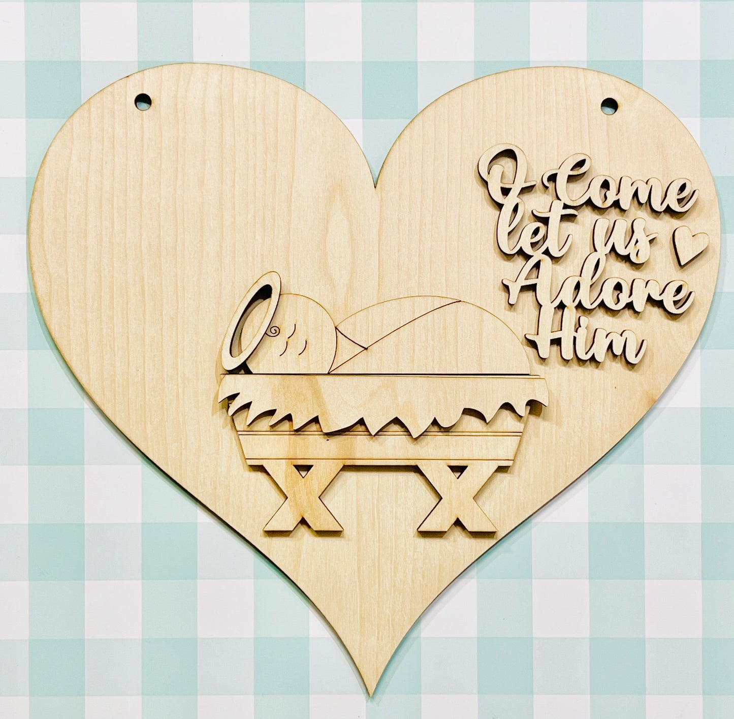 Oh Come Let Us Adore Him Door Hanger DIY KIT