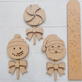 Christmas Lollipops: Peppermint, Snowman & Santa (Set of 3)