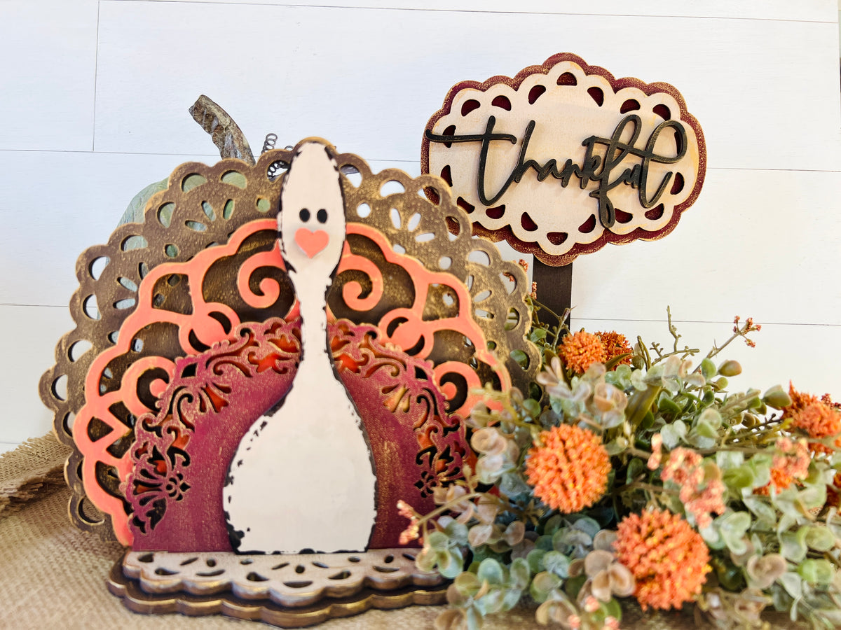 Thankful Doily Turkey DIY KIT - 378