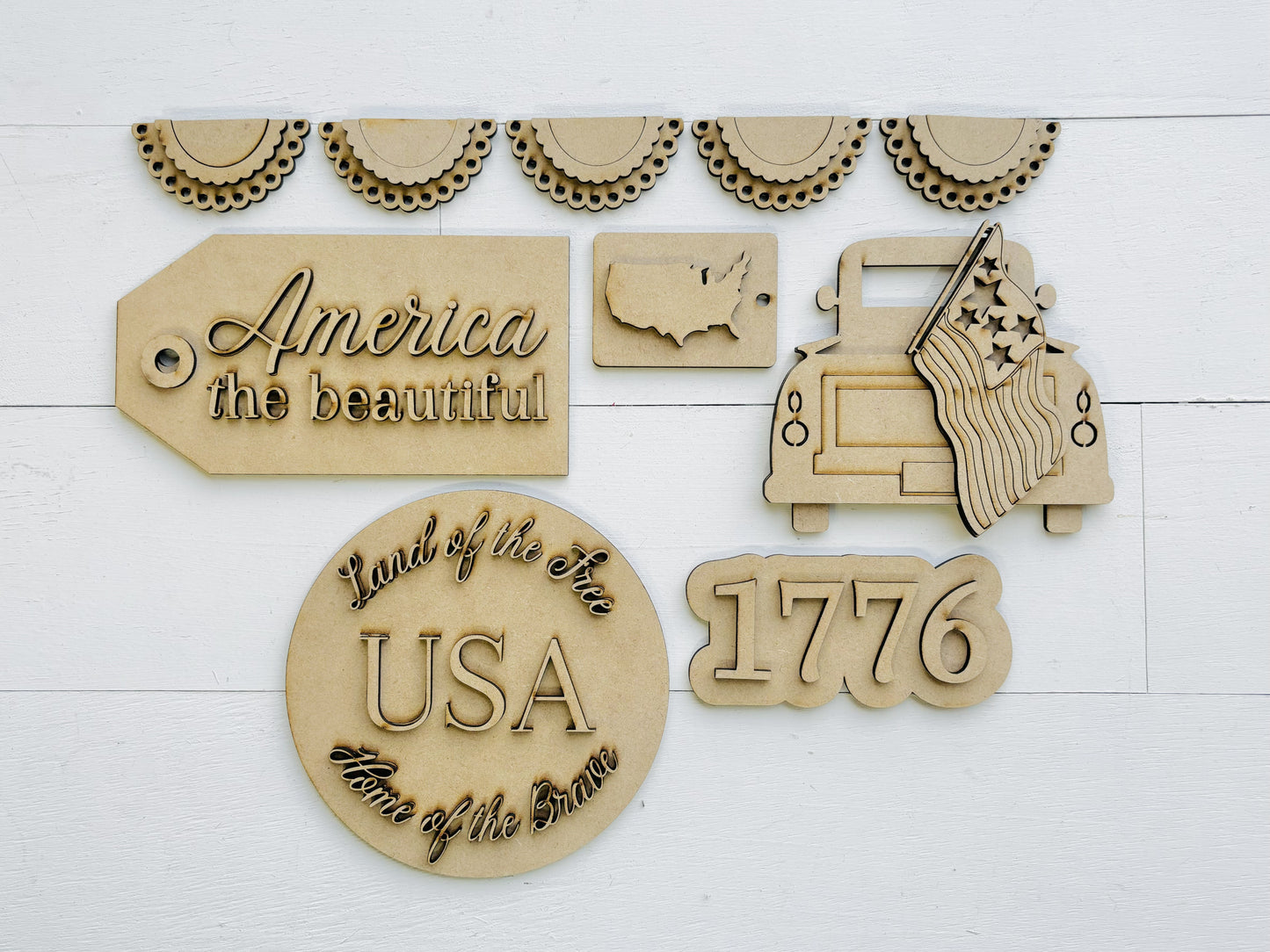 America Tiered Tray Set DIY KIT