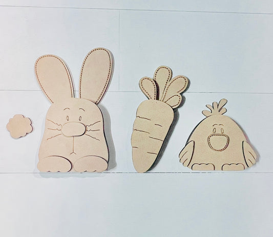 Easter Bunny and Chick Trio DIY BLANK