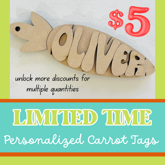 Personalized Carrot Tags