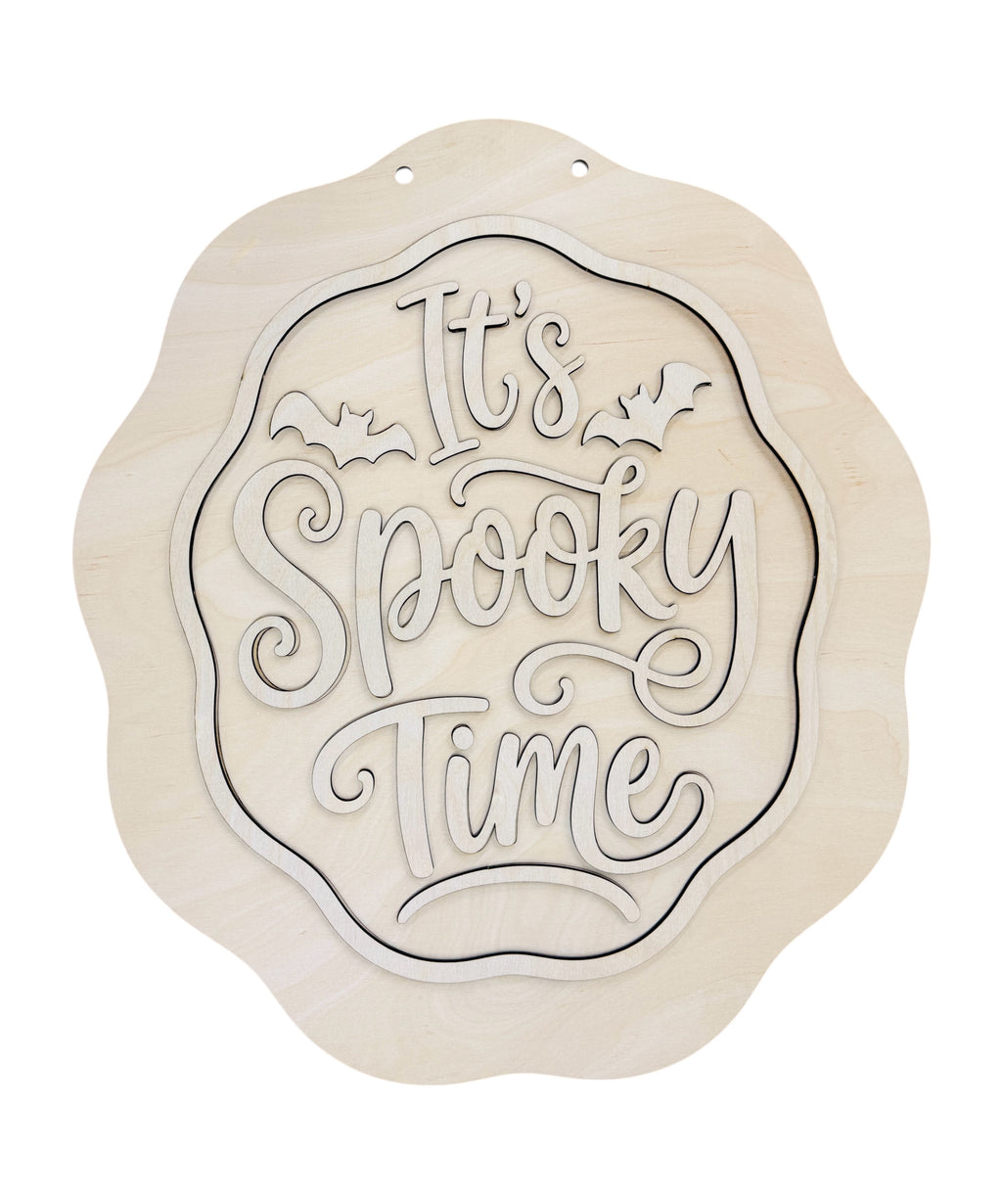 It's Spooky Time Scalloped Door Hanger