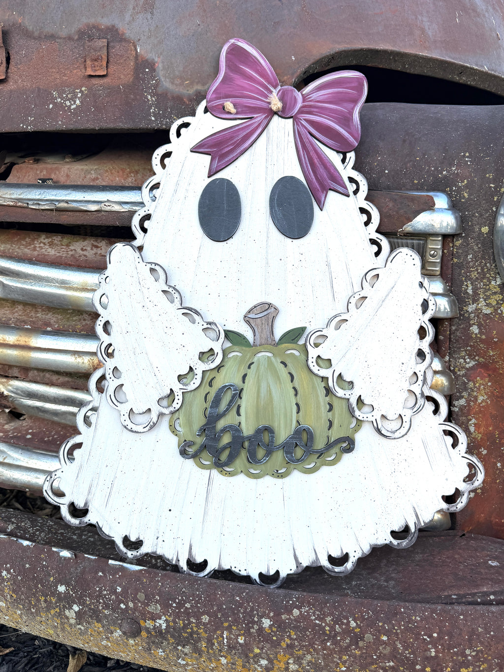 Lace Ghost Boo Hanger