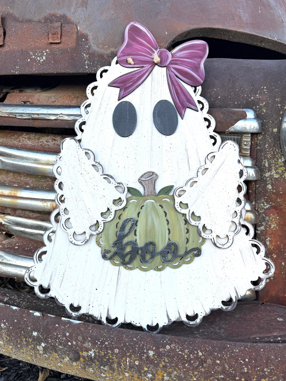 Lace Ghost Boo Hanger