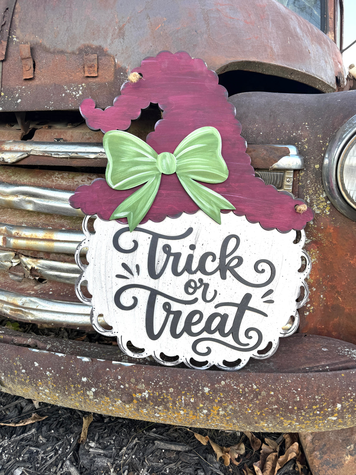 Trick or Treat Jack-O-Lantern Door Hanger