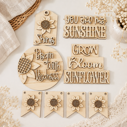 Sunflower Tiered Tray Set