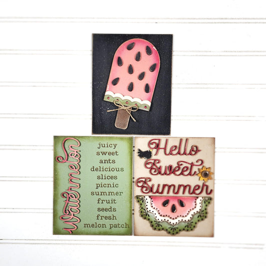 Vintage Watermelon Sign Trio BLANK