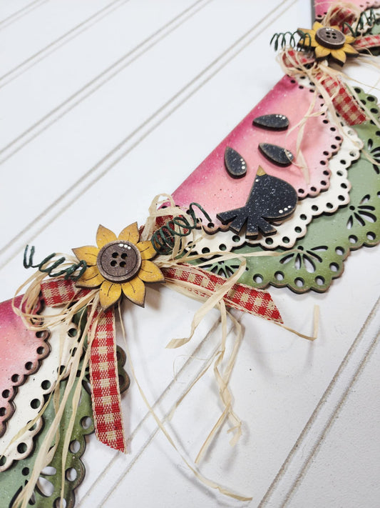 Vintage Watermelon Banner BLANK