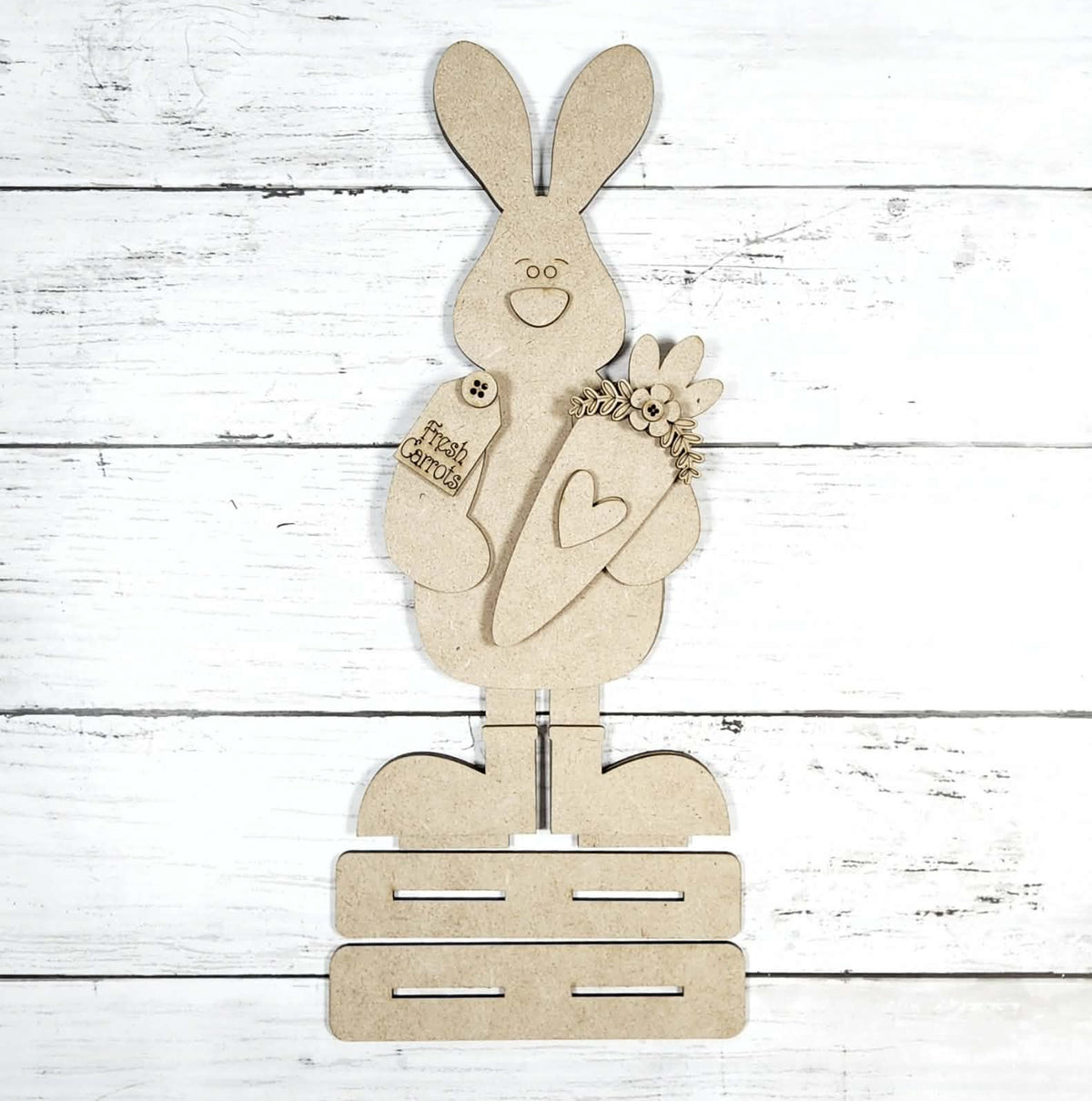 Prim Easter Standing Carrot Bunny - 482