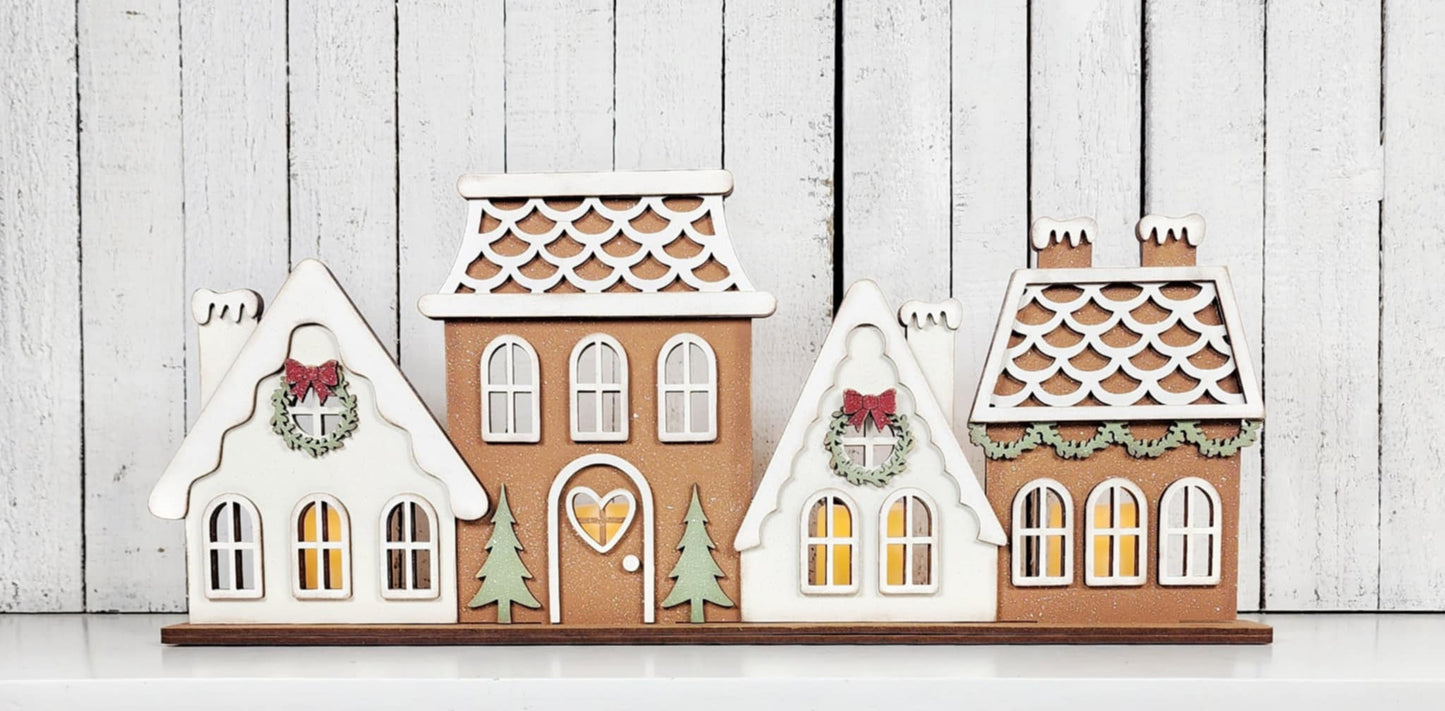 Victorian Gingerbread Village Shelf Sitter