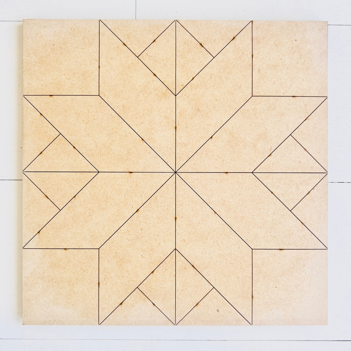 Sawtooth Star unfinished wooden quilt block