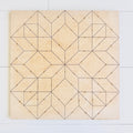 Tumbling Star unfinished wooden quilt block