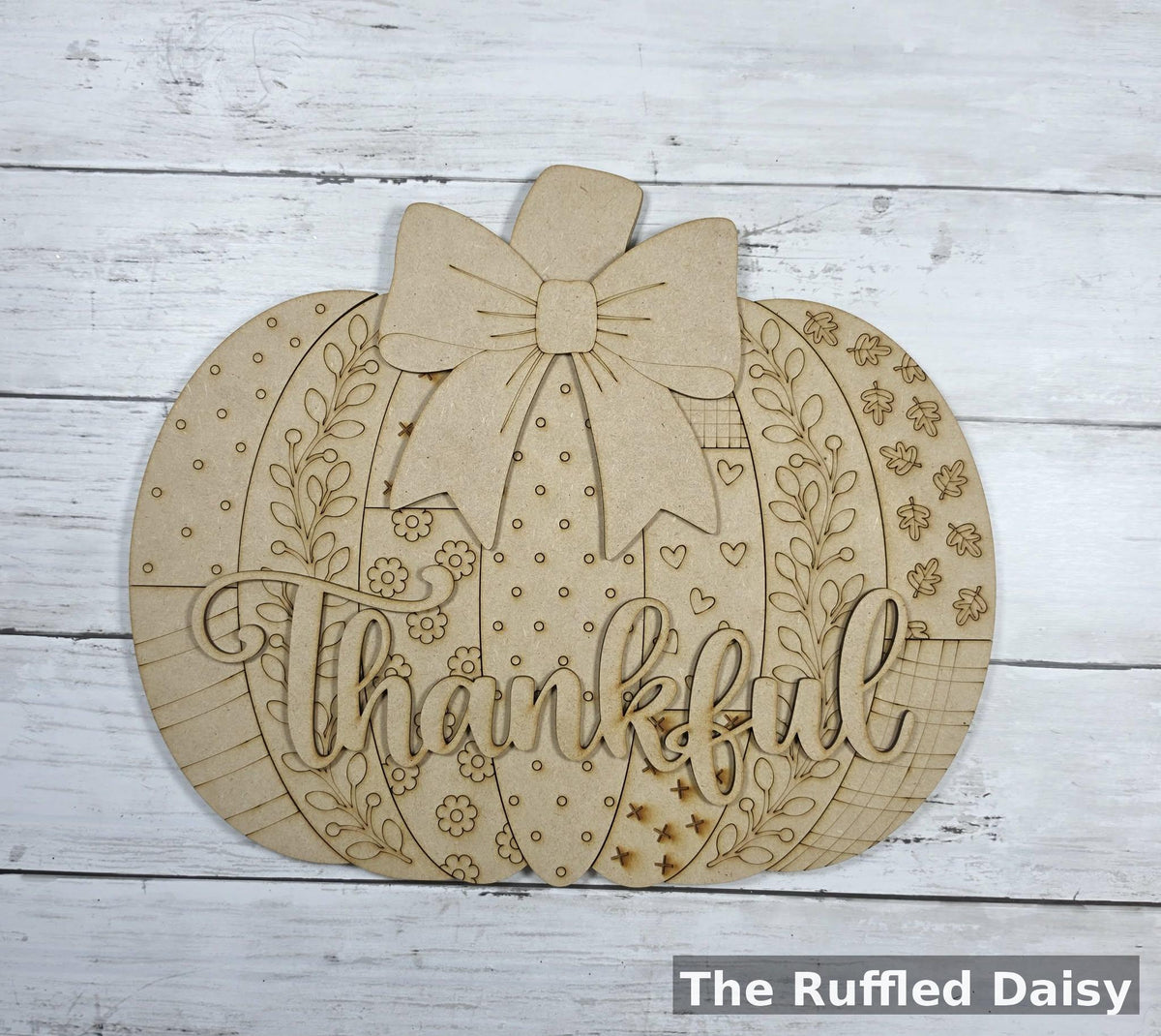 Patchwork Thankful Pumpkin