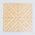 Sunburst unfinished wooden quilt block