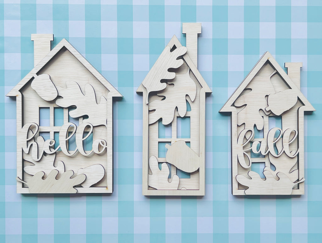 Hello Fall Layered Houses DIY KIT