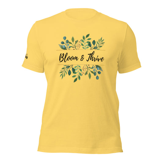 Bloom and Thrive Branded Unisex t-shirt