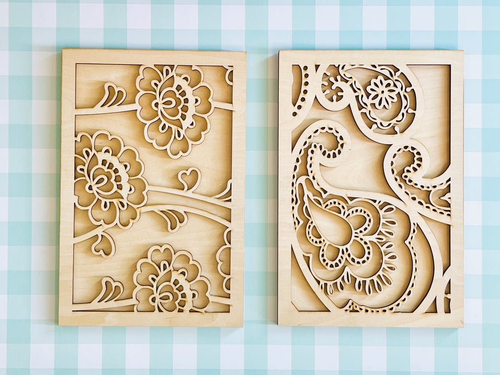 Floral Paisley Plaques DIY KIT - 291