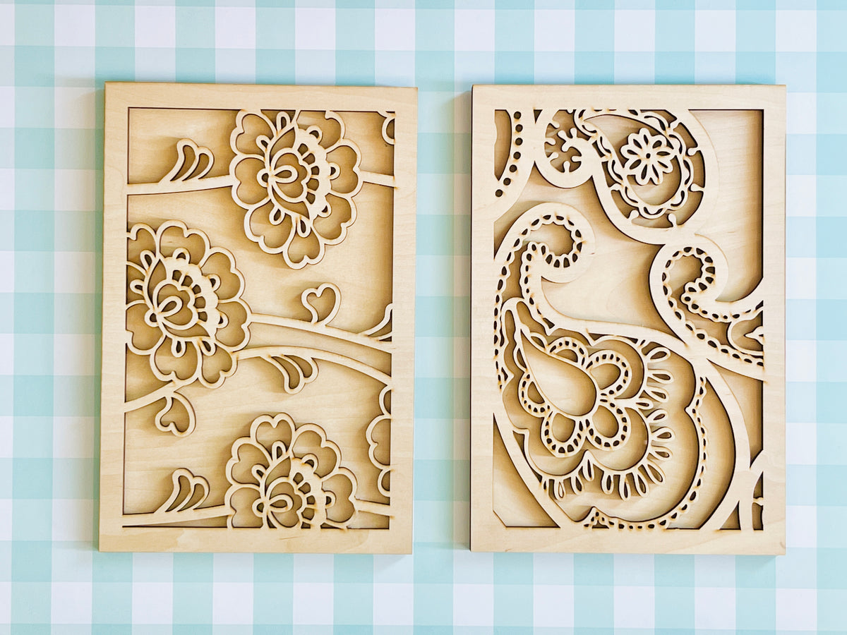 Floral Paisley Plaques DIY KIT - 291
